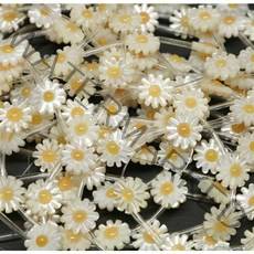 천연 자개 팬던트 (통과형) 계란꽃 데이지 모양 1개