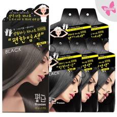 펴난 스피드 5분 염색약 30gX5매(1박스) 새치 셀프염색 샴푸타입 /샴푸타입, 흰머리염색_흑색, 5매 1케이스