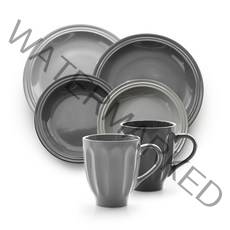프렐류드 크리미 브런치세트 6p, 그레이, 차콜, 메인접시 2p + 사이드접시 2p + 머그 2p
