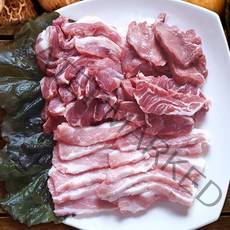 국내산 현지푸드 돼지고기 뒷고기 500g 4팩, 1box