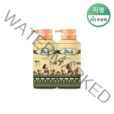 샤워때비누 화산송이 화이트 머스크향, 500ml, 2개