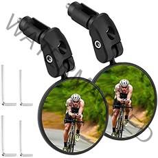 안전 accmor 2pcs 자전거 거울 핸들 바 용 바 엔드 자전거 타기 백미러 산악, 자전거 거울 스타일