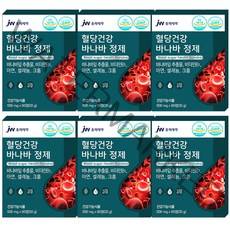 JW중외제약 혈당건강 바나바정제 혈당 조절 바나바잎추출물, 60정, 6개