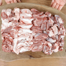 잡내없는 돼지 뒷고기 모듬 1kg 설하살 두항정살 관자살 뽈살 4종류 부속고기 특수부위, 단품