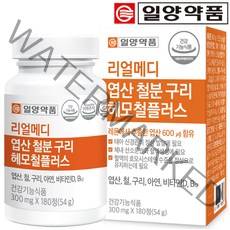 일양약품 리얼메디 엽산 철분 구리 헤모철 플러스 철분제 아연 엽산제 비타민 D B12 영양제