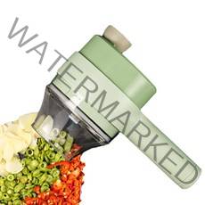 ANKRIC 다용도 미니 야채 슬라이서 전기 마늘 다지기 분쇄기 푸드 블렌더, 초록