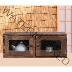 엔틱 원목 우드 찻장 주방 찬장 까페 진열장 복고풍 컵 미니 수납장 그릇장식장, A