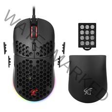 앱코 H1 쉘체인저 게이밍 마우스, BLACK, ABKO HACKER H1