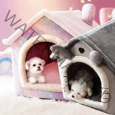 따뜻한 겨울집 뽀글이하우스 반려동물 고양이집 애견집 애견하우스 숨숨집 강아지집 애견, 뽀글이집 그레이L