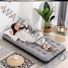 바닥 토퍼 추천 이불 매트리스 수면 매트 싱글 슈퍼싱글, 188 * 95 * 22 _빨간색 전기펌프 베개가방