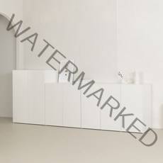 포더홈 플레인 다용도 거실 주방 수납장 (일반형 높은형), 화이트