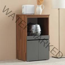 퍼니하우스 헤븐 주방 전자렌지대 수납장 밥솥 밥통 정수기 선반 렌지대, 멀바우그레이