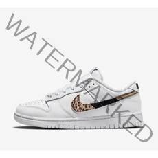 스트릿런 우먼스 나이키 덩크 로우 SE 레오파드 화이트