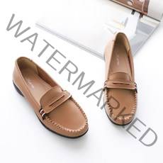 플랙슈 여성용 페니 3줄 빅사이즈 드라이빙 로퍼 2cm