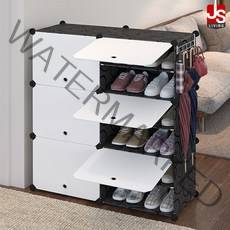 JS리빙 원목 신발 정리대 신발장 수납 인테리어 정리 조립식 슈즈렉 사무실 아파트 정리함 현관 거치대 간이 가정용 수납장 다용도 선반 L_21, PO_42*34*61