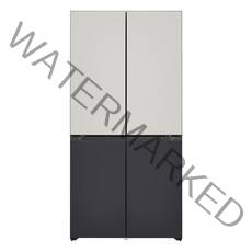 [색상선택형] LG전자 디오스 오브제컬렉션 빌트인타입 베이직 4도어 냉장고 메탈 610L M623MGB042 방문설치, 그레이(상단), 블랙(하단)