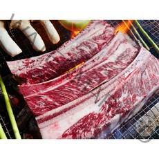 청년고기 미국산 통 우대갈비 la갈비 1kg 소 꽃갈비 캠핑 소고기 바베큐 비프립 홈캉스, 통우대 꽃갈비 900~1kg