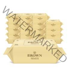 브라운 프리미엄 저자극 엠보싱 아기물티슈 리필형, 72매, 20팩