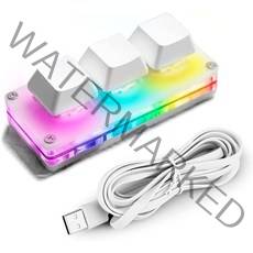 매크로 미니 한손 커스텀키보드 사무용 키보드 rgb 사용자 정의 프로그래밍 3 키 멀티미디어 osu 게임 키패드 Photoshop hid 기계식 복사 붙여 넣기, 3개의 키, 빨간 스위치