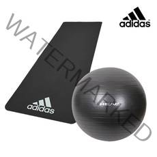 아디다스 휘트니스 NBR 요가매트7mm(그레이) + 헤드 짐볼 1.13kg (그레이)