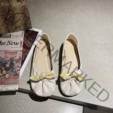 윈윈컴퍼니 뾰족리본 귀여운 동글이 셔링 플랫슈즈 YT_RC1175