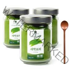 유기농 제주 새싹보리분말 80g 3병 바른제품연구소 + 우드스푼증정