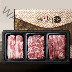 [농협안심한돈] 한돈 선물세트 1.5kg 삼겹살/목살/앞다리살 500g X 3, 상세 설명 참조