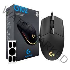 로지텍 G102 2세대 LIGHTSYNC 게이밍 유선 마우스 블랙+ JMG 마우스 피트, 블랙(마우스)+JMG 피트, MU0054