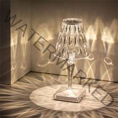 유선형 크리스탈 LED 카르텔 인테리어 무드등, 3컬러