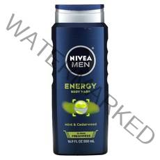 NIVEA MEN BODY WASH ENERGY MINT CEDARWOOD 16.9 FL, 단색, 한 사이즈