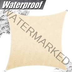 옥상가림막 코스트코 천막 가제보 쉘터 옥상 그늘막 베이지 색 정사각형 방수 차양 돛 스크린 95 UV 차단 UV 방수 야외 파티오 가든 카 포트 용 그늘 돛 그물, 3Mx3M