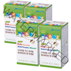 중외제약 프리미엄 키즈 츄어블 멀티비타민 앤 미네랄, 60정, 4개