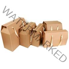 나성유통 두꺼운 선물상자 크라프트 스트링손잡이 소/중/대/폭넓은정사각/가로긴, 중