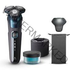 필립스 전기면도기 SkinIQ 5000 + 무선 클렌징팟 세트, S5579/60, 일렉트릭 블루