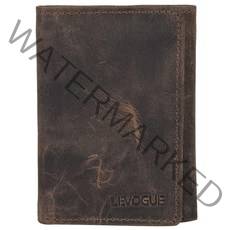 천연 가죽 남성용 RFID 차단 슬림 3단 지갑 카드 6장 신분증 창 노트 수납공간 2개 회갈색