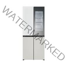 [색상선택형] LG전자 디오스 오브제컬렉션 상냉장 크래프트아이스 4도어 냉장고 메탈 빌트인타입 604L 방문설치, M623MWG372S, 화이트(상단), 그레이(하단)