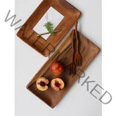 [아카시아 원목] 우드 플레이트 나무 접시 직사각 2종, 아카시아 직사각형 30cm