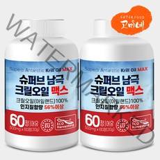 고미네 슈퍼브 남극 크릴 오일 맥스(60캡슐) 인지질함량 56% 이상, 2통, 30g