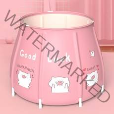 항아리욕조 1인 접이식 이동식 반신욕 가정용 미니 욕조, 항아리욕조블루유니콘