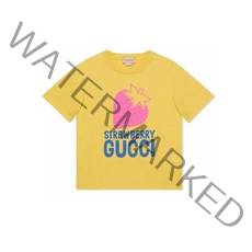 구찌 22SS 키즈 스트로베리 로고 티셔츠 609675 XJD25 7245