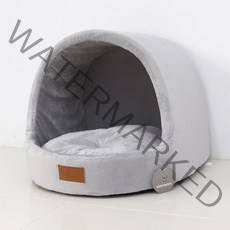 레드퍼피 스넉워머 동글이 반려동물 하우스, 파스텔그레이