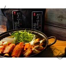 신촌양푼이갈비찜 매운돼지갈비찜 밀키트 맛집 국내산 양념 돼지등갈비 캠핑요리 생일상차림 집들이, 매운맛(매운소스 동봉)