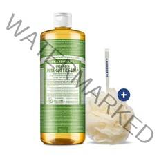 [닥터 브로너스] 그린티 퓨어 캐스틸 솝 950ml+샤워볼