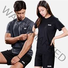 BLACK SET 쿨론 헬스복 트레이닝 세트