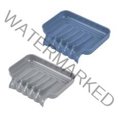 새드리 모던 물 잘 빠지는 비누받침, 그레이, 블루, 2개