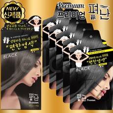 펴난 샴푸하듯 편한 프리미엄 염모제 5p, BLACK, 1개