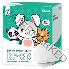 숨쉬기 편한 퓨리에어 황사차단 마스크 KF80, 1박스, 50매입