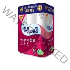 잘풀리는집 더 도톰한 3겹 퀼팅 롤화장지 30m, 7개, 60롤