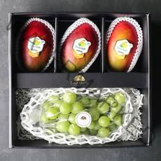 샤인머스켓 3수 4수 혼합 선물세트, 1박스, [혼합] 샤인머스켓 + 애플망고 1.9kg (중)