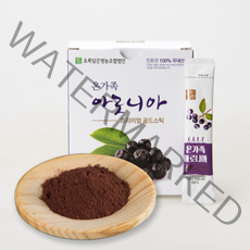 [향수옥천 초록담은] 간편하게 언제 어디서나 먹기좋은 아로니아 가루 국산 100% 아로니아 골드스틱 파우더 2g x 60포